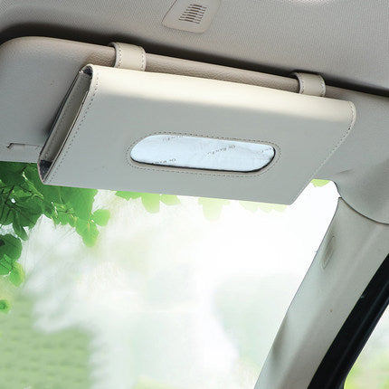 Stylish Leather Car Visor Tissue Holder and Tissue Dispenser - Available in three colours