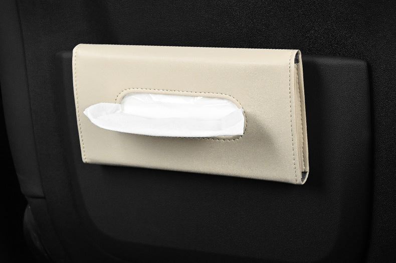 Stylish Leather Car Visor Tissue Holder and Tissue Dispenser - Available in three colours