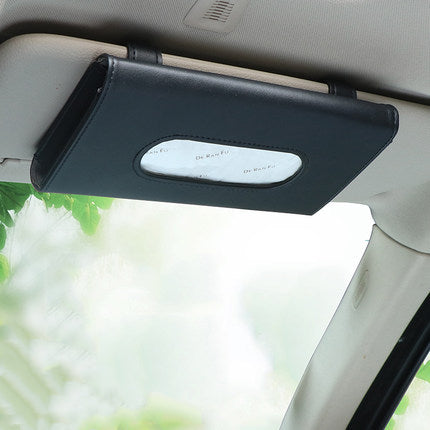 Stylish Leather Car Visor Tissue Holder and Tissue Dispenser - Available in three colours