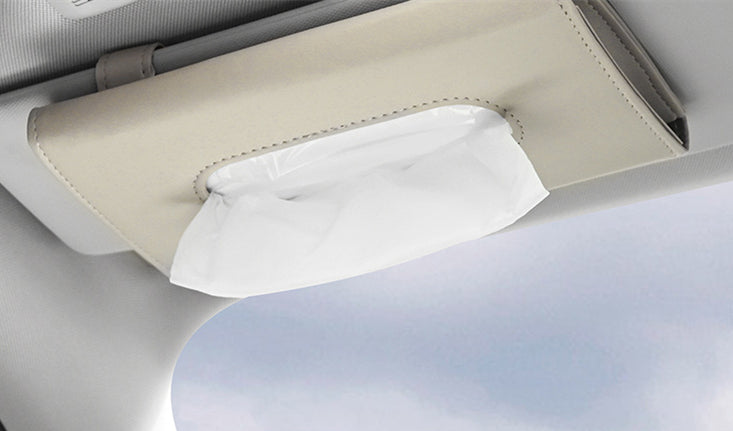 Stylish Leather Car Visor Tissue Holder and Tissue Dispenser - Available in three colours